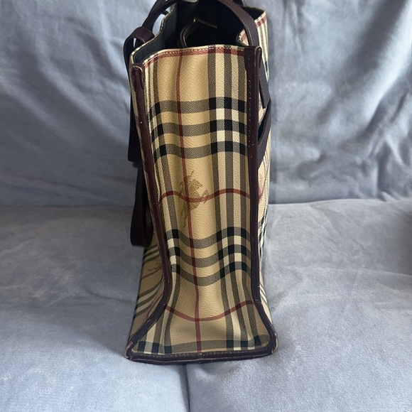 Burberry Beige and Brown Checkered Briefcase - Picture 7 of 16
